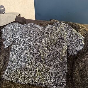 Black and White Patterned Blouse